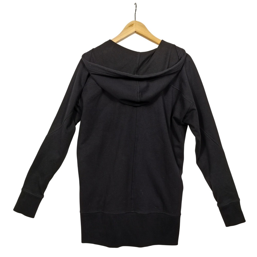 Athleta Full Zip Hoodie XS Black Thumbholes Sporty Off-Duty Wellness-core‎ - Picture 2 of 13